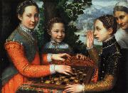 anguissola sofonisba tre schackspelande systrar oil painting picture wholesale